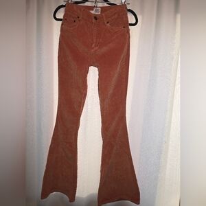 BDG Women's Flare Corduroy Pants in Rust